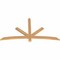 Ekena Millwork Alberta Smooth Timber Gable Bracket, Western Red Cedar, 72"W x 39"H x 1 1/2"D x 3 1/2"F, 13/12 Pitch GBW072X39X0204ALB00SWR - alternate 5